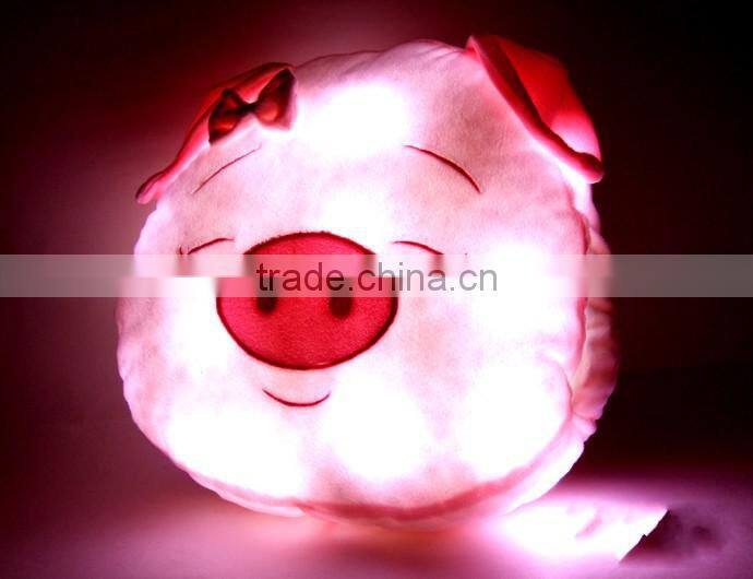 Custom hot LED night light pillow stuffed lighted pillow