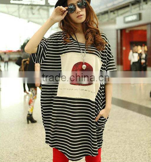 Women t-shirt bat wing dress design