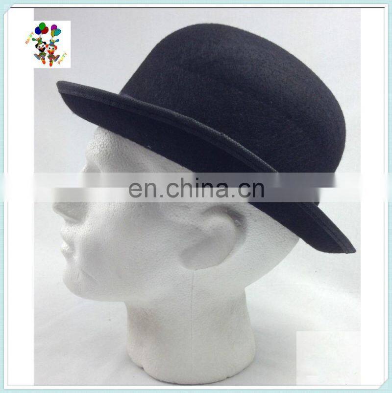 Derby Fancy Dress Cheap Black Felt Bowler Party Hats HPC-0238