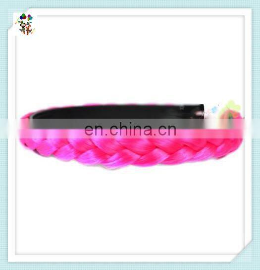 Girls Twist Braided Plait Hoop Headband Synthetic Bun Hairpieces HPC-0102