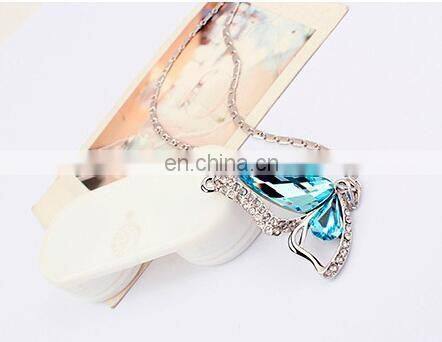 2017 New Fashion Crystal Plated Austrian Crystal Butterfly Necklaces & Pendants jewelry