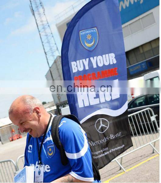 Latest Custom Outdoor Advertising rectangle Backpack Flying Banner Flag