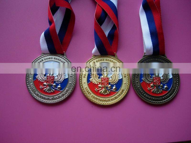 factory price russian souvenir competition medal award ribbon