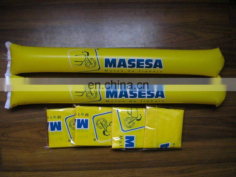 Custom Printed inflatable balloon cheering stick with custom logo,Inflatable hand clapper stick , sport balloon cheering stick