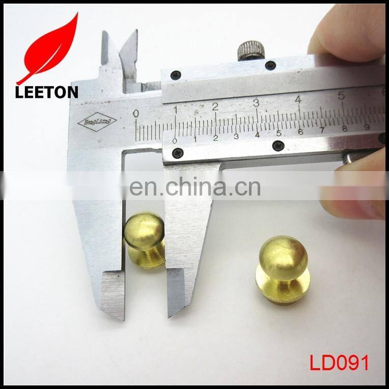 10mm round brass button stud for leather belt