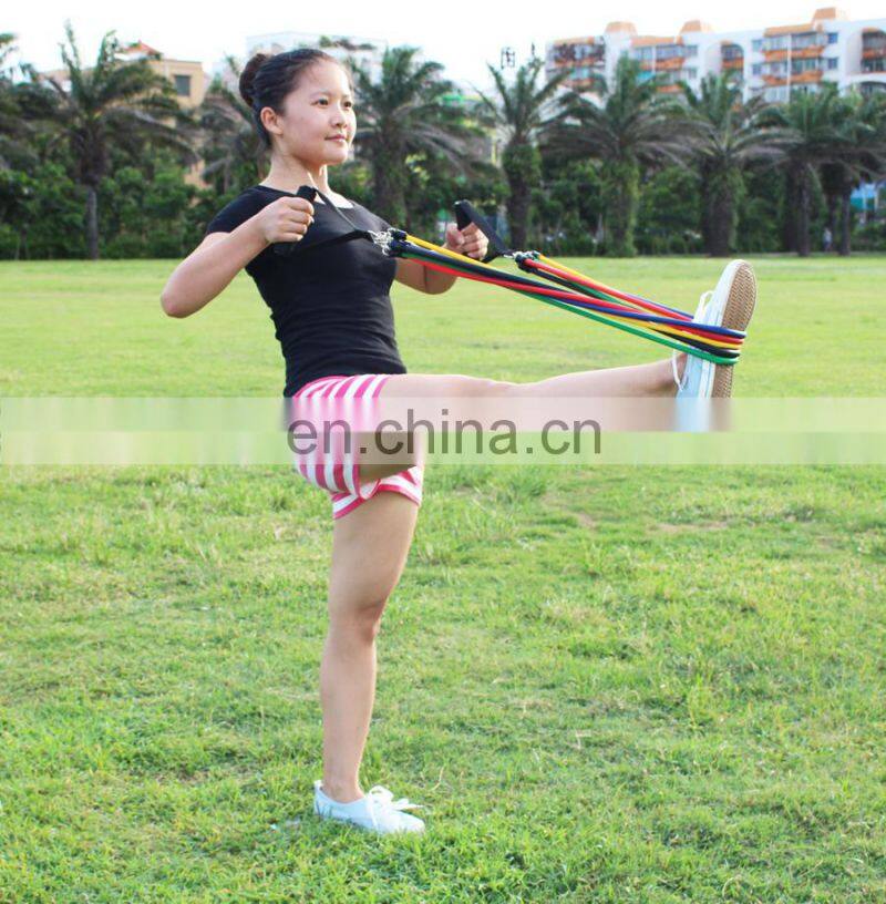 Rubber resistance tubing 11 pieces resistance band set