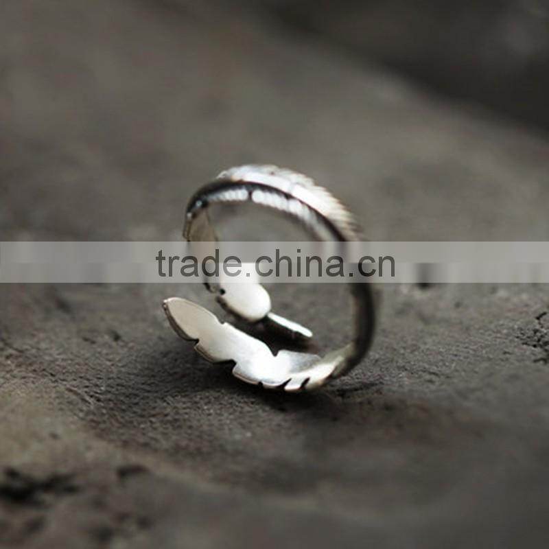 2016 New model wedding rings leaf shape ethnic wedding rings handmade rings for woman