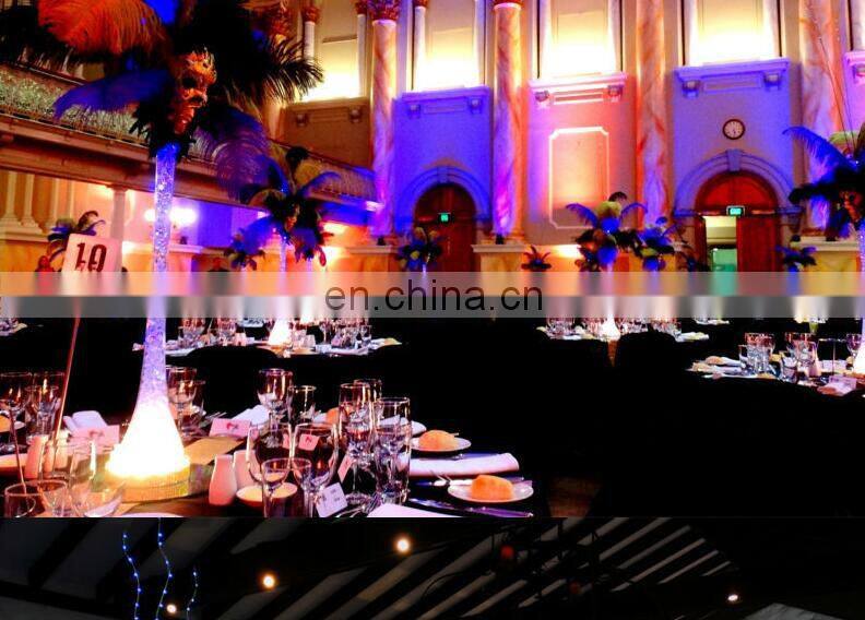 6 inch crystal 7 colors changed led light base with rechargeable battery