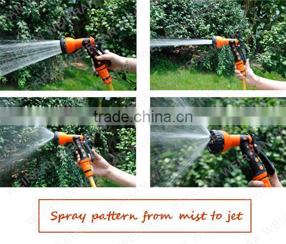 (84715) 8 function sprayer, TPR covered handle 8 patterns ABS rotary hose end spray