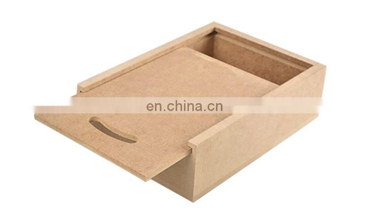 Customized MDF wooden boxes with sliding lid