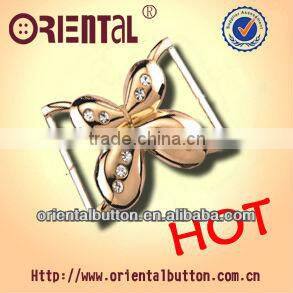 The metal butterfly shape shiny gold buckle
