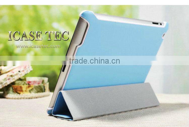 2015 Wholesale China New flexible folding stand up leather case for apple ipad 2