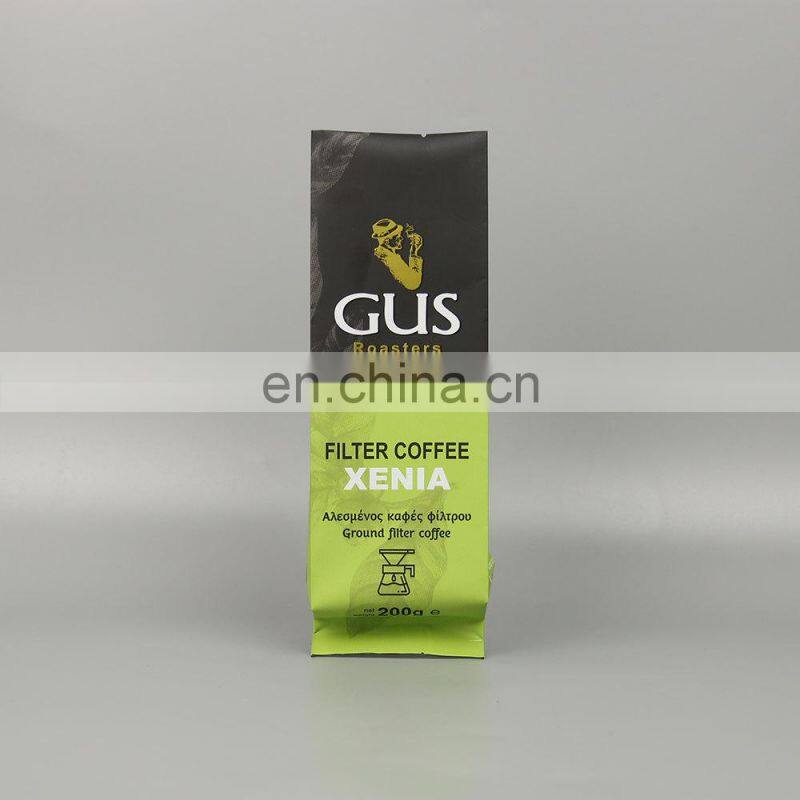 12oz plastic coffee packaging pouch coffee package bag