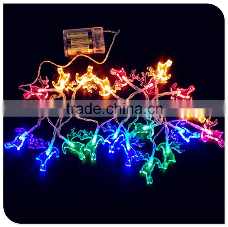 20L red , yellow & blue , green colors christmas battery light with deer led covers