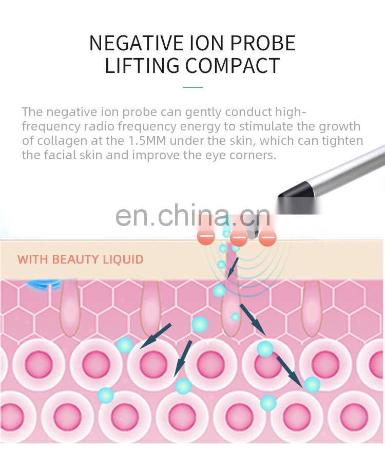 2 IN 1 Negative Ion Facial Deep Cleaning Instrument High Frequency Sonic Cleaning Skin Lifting Rejuvenation Eye Care Machine