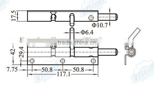 02420 Truck spring door latch