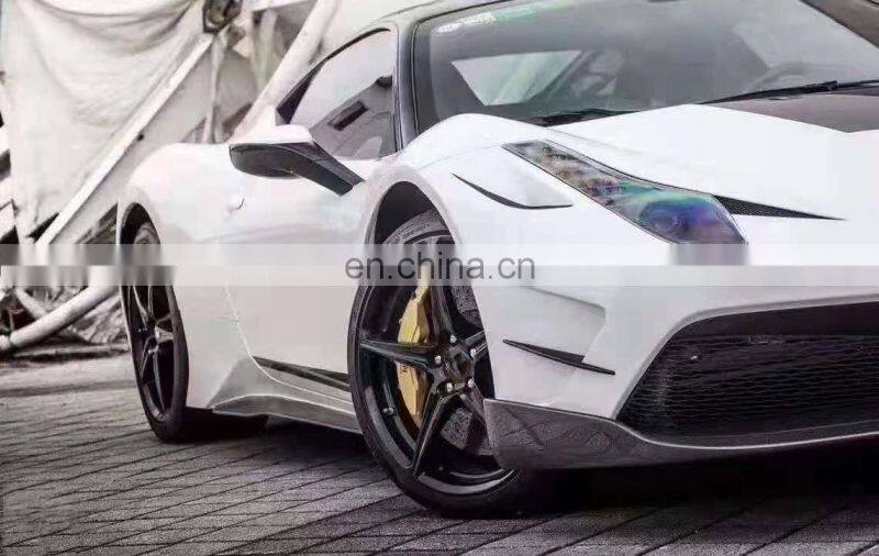 Runde CF And FRP Front Bumper Rear Bumper Fender Hood For Ferrari 458 Italia And Spider Modify Misha Designs Style Body Kit