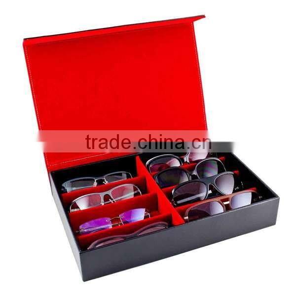 wholesale genuine leather eyeglass case glasses storage box watch display case