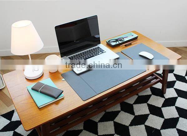 high quality genuine leather rectangle shape desk pad mouse pad place mat