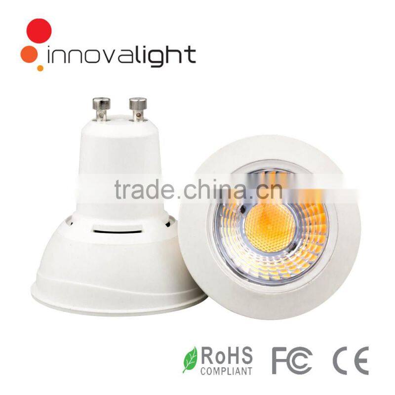 INNOVALIGHT 2016 new design high lumen 630lm gu10 7w cob led spotlight
