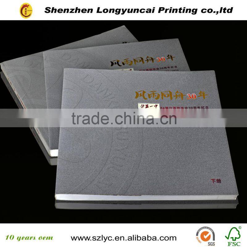 gold foil stamping and spot UV graduated photo printing book in china