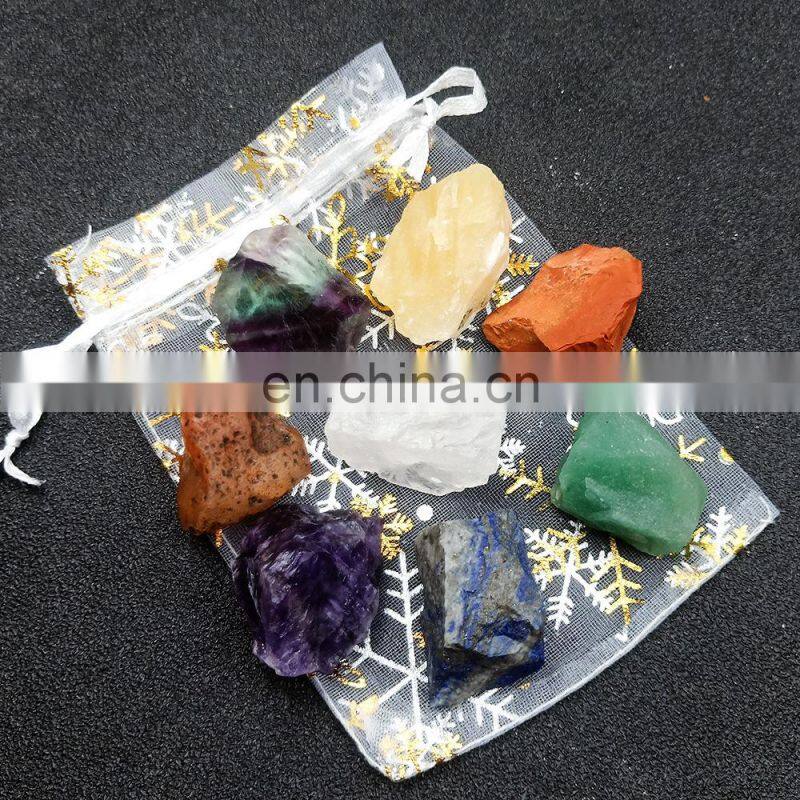 High Quality Crafts Store Wholesale Crystals 7 Chakra Gemstones And Natural Crystal Healing Stones Boxes Set