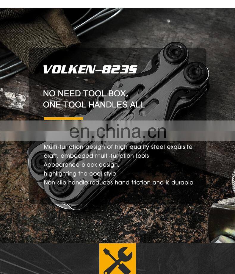 Multitool Fold the Pliers15 in 1 Portable Pocket Multifunctional Multi Tool with Pliers Knife for Outdoor Survival Camping