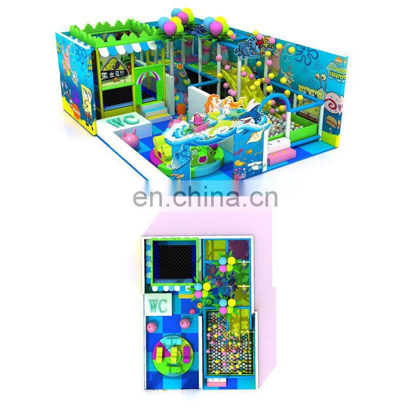 China professional supplier kids play plastic indoor playground park with slide