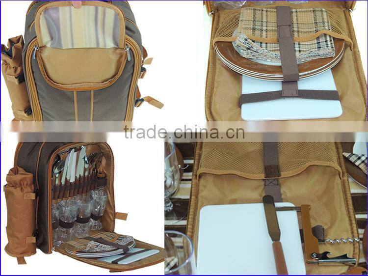 2015 oem cheap designer oxford picnic backpack bag set