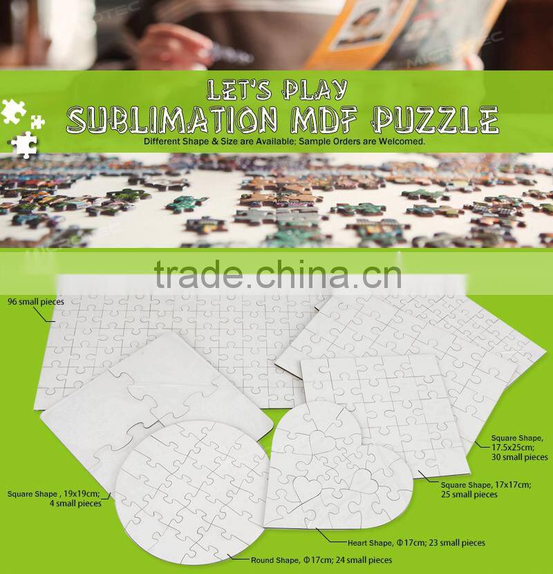 Promotional Original MDF Puzzle MDF Blank Board MDF Cork Coasters Sublimation