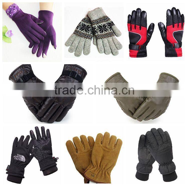 Modern design fashionable wool and cony hair China wholesale knitted glove