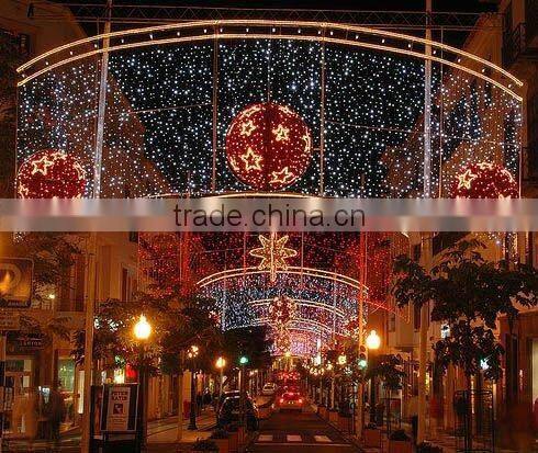 across street light decoration