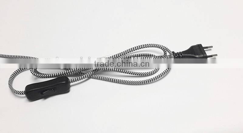 White textile cordset with 304 inline swutch