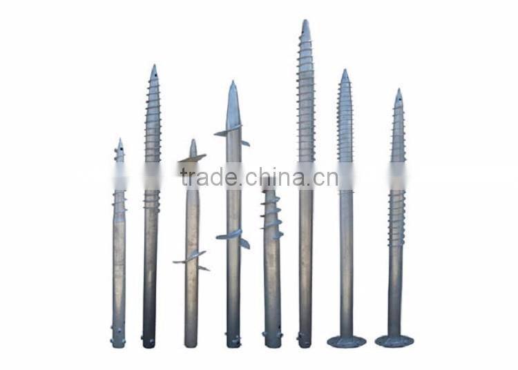 Galvanized Steel Solar Ground Screw for Solar Farm Plant pole anchor