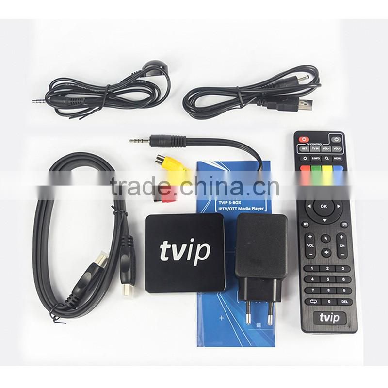 Double OS Android and Linux Combo IPTV Set Top Box TVIP 410 512MB 4GB Flash Hot Selling IPTV STB
