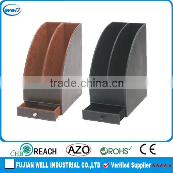 High end PU leather office desk organizer set wholesale