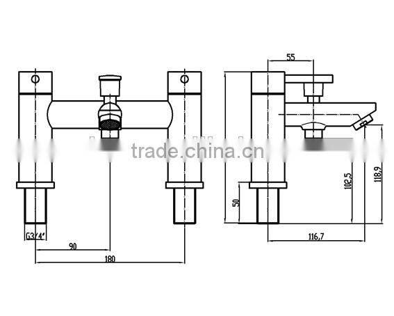 BATHROOM CHROME BASIN SINK MIXER BATH SHOWER TAPS