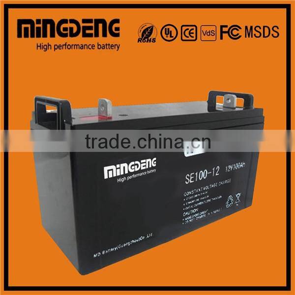 Free maintenance 12volts 12v 100ah rechargeable battery