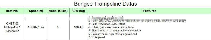 4 in 1 bungee trampoline for sale