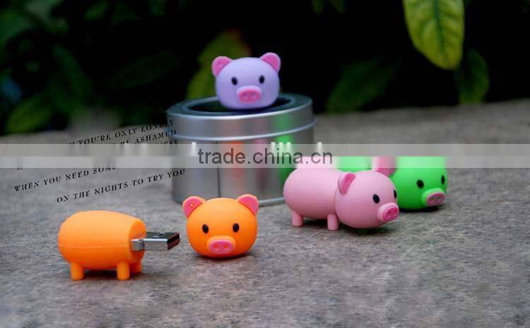 animal shape usb flash drive with little cute pig with high quality