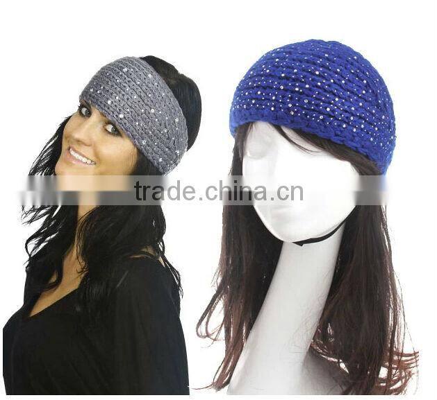 Crystal Stone Crochet Girl Hair Headband