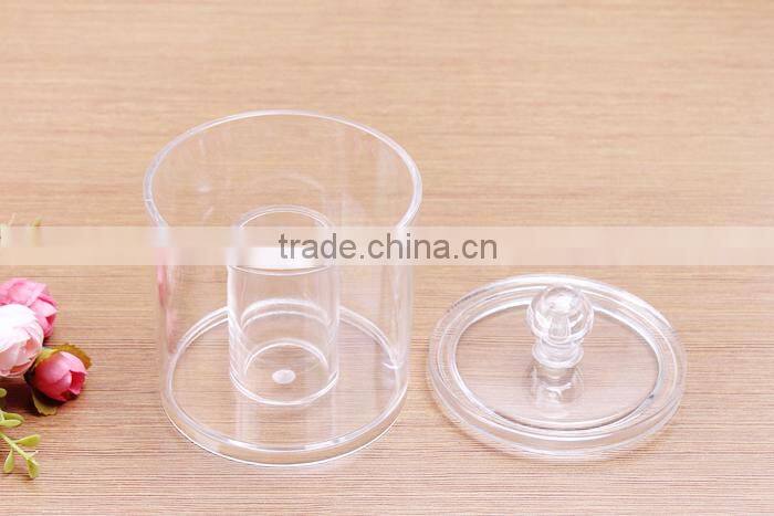 C23 ANPHY PS Crystal Bottle Jewelry Storage Makeup Holder Cup Transparent with Lid