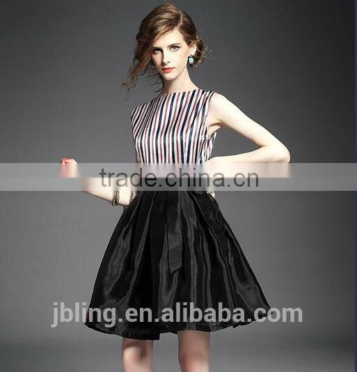 girls fashion sleeveless silk dress