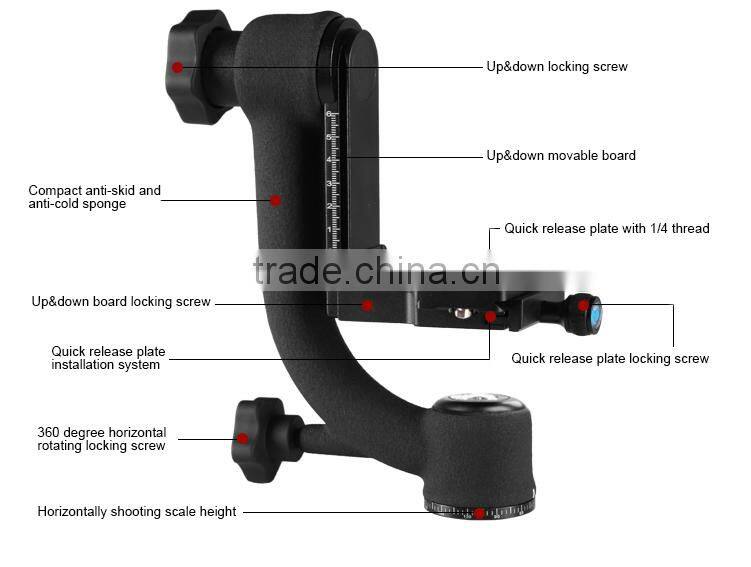 Hot Sale Gimbal Tripod Head for Digital DSLR Cameras