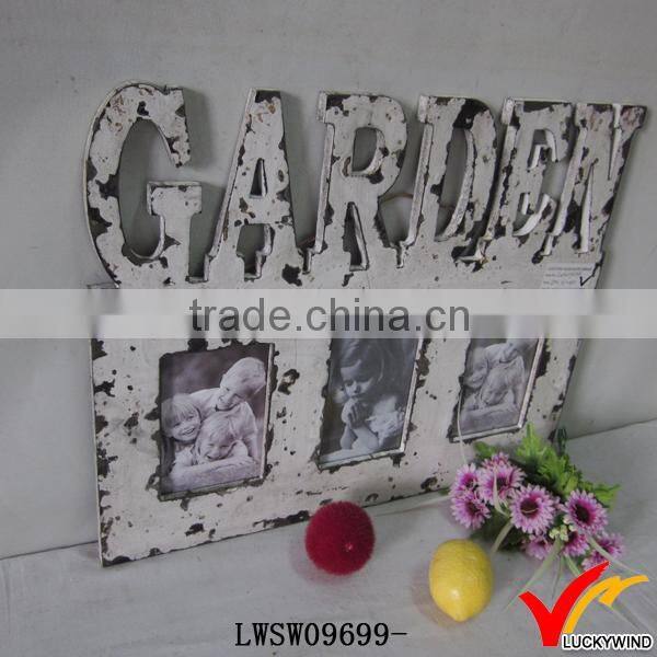 antique handicraft garden wall multiple wood frame