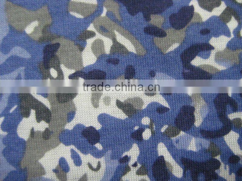 polyester viscose single jersey printed