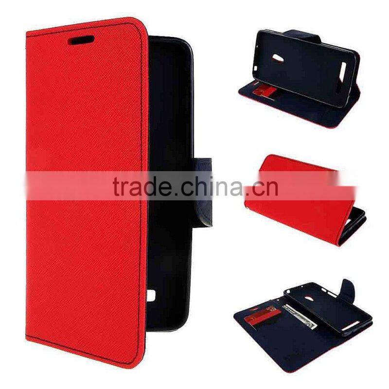 Keno Hot Selling Wallet With Card Holder PU Hybrid Leather and TPU Flip Stand Mercury Case for Asus Zenfone 5