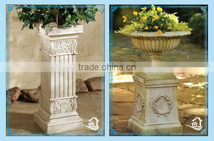 Round stone table and bench