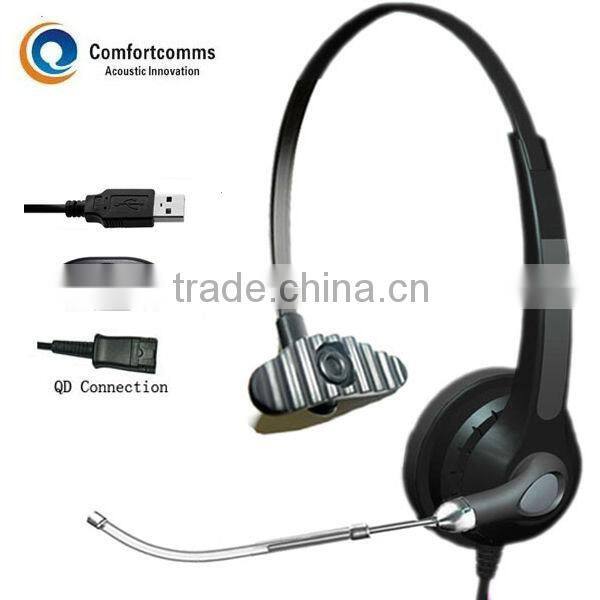 Monaural professional usb headset HSM-900TPQDUSBC