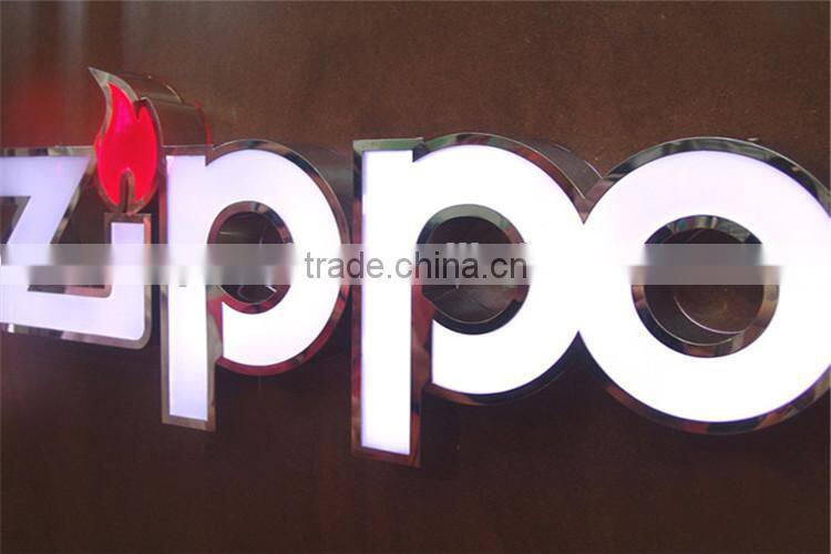 Fashionable out door brushed stainless steel sign